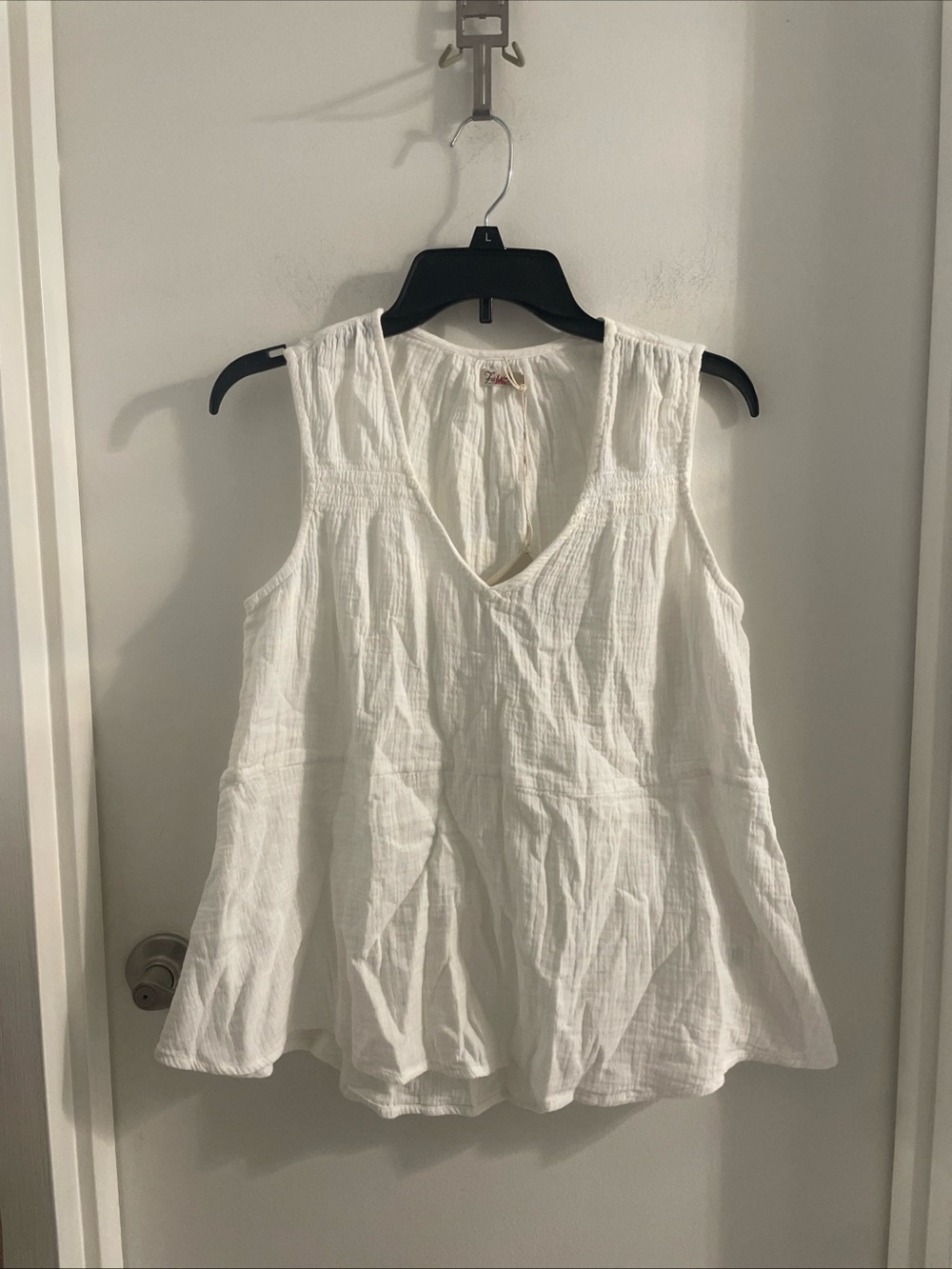 NWT Faherty XS White Dream AINSLEY organic Cotton tank top sleeveless shirt $98